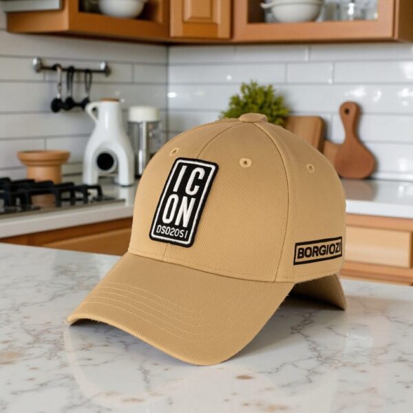 Beige ICON Baseball Cap – BORGIOZI Edition | Stylish Unisex Sports Hat - Image 5
